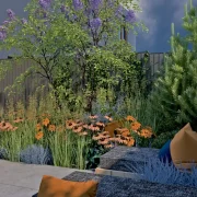 Projekt pachnącej rabaty miejskiej do małego ogrodu